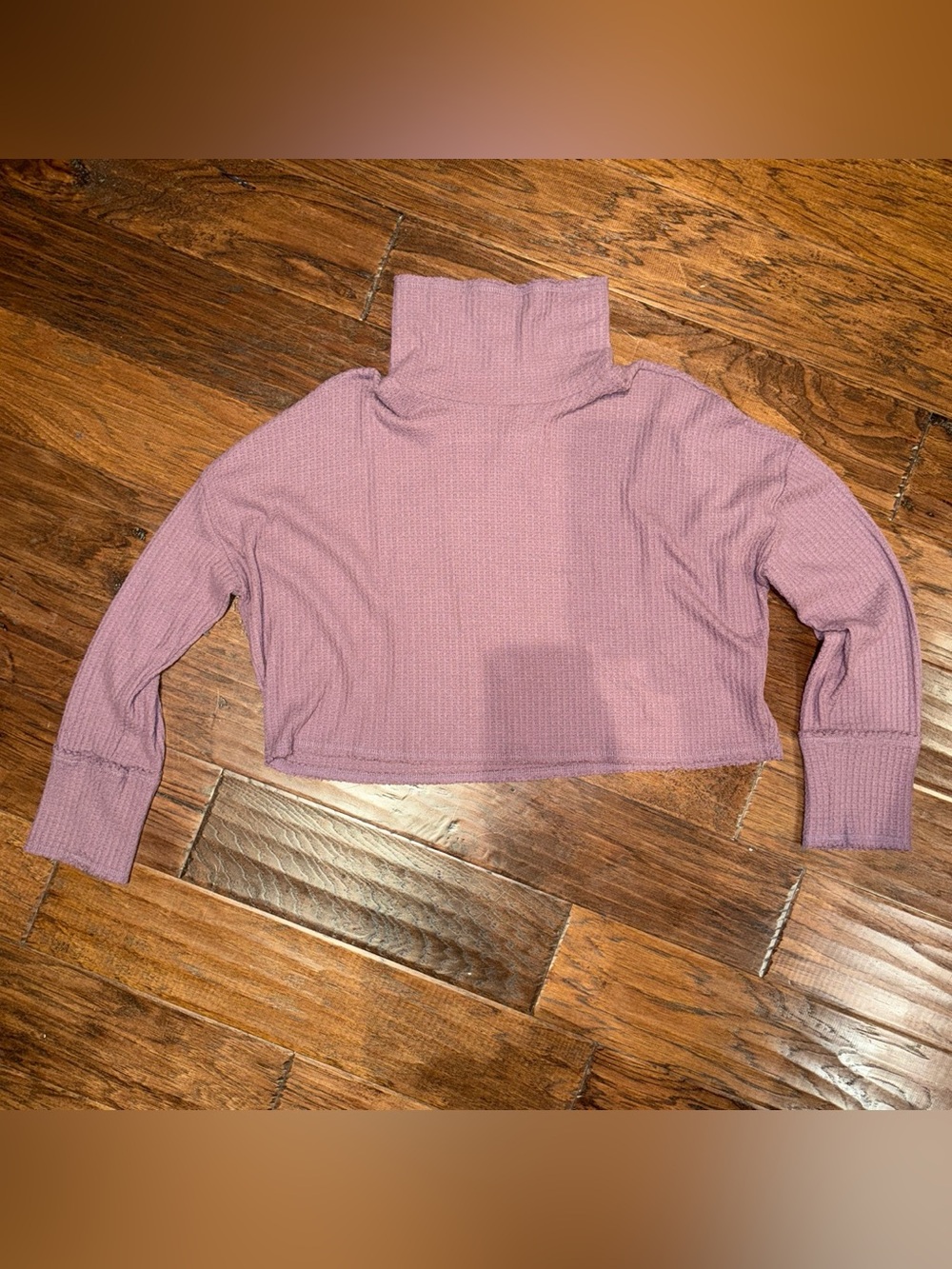 wild fable Mauve Waffle Knit Cropped Turtleneck